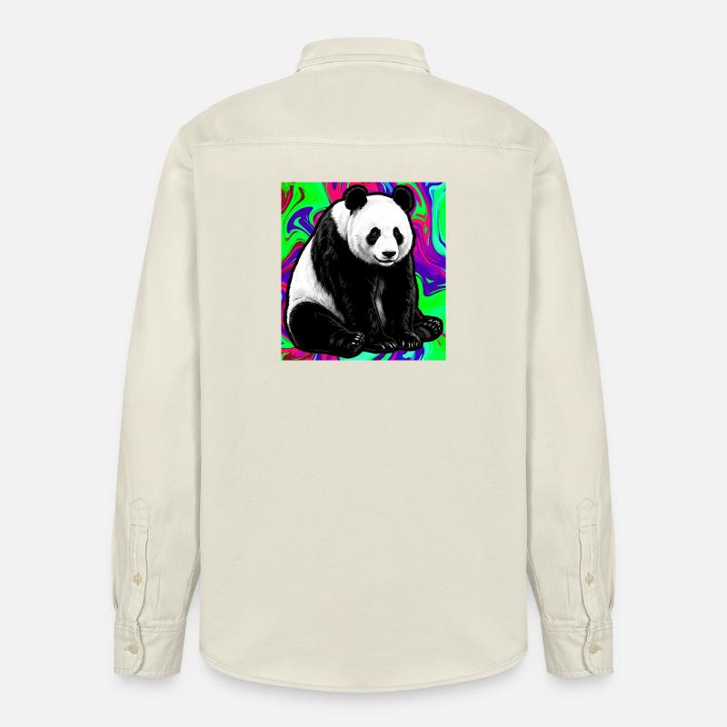 panda - Chemise unisexe coupe décontractée bio Stanley/Stella - écru doux