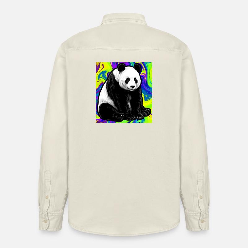 Panda - Relaxed Fit Unisex Organic Hemd von Stanley/Stella - Natur