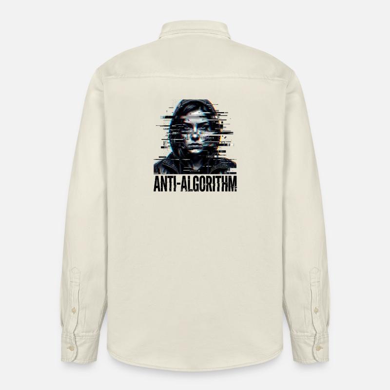 Anti Algorithm Digital - Relaxed Fit Unisex Organic Shirt by Stanley/Stella - soft Ecru