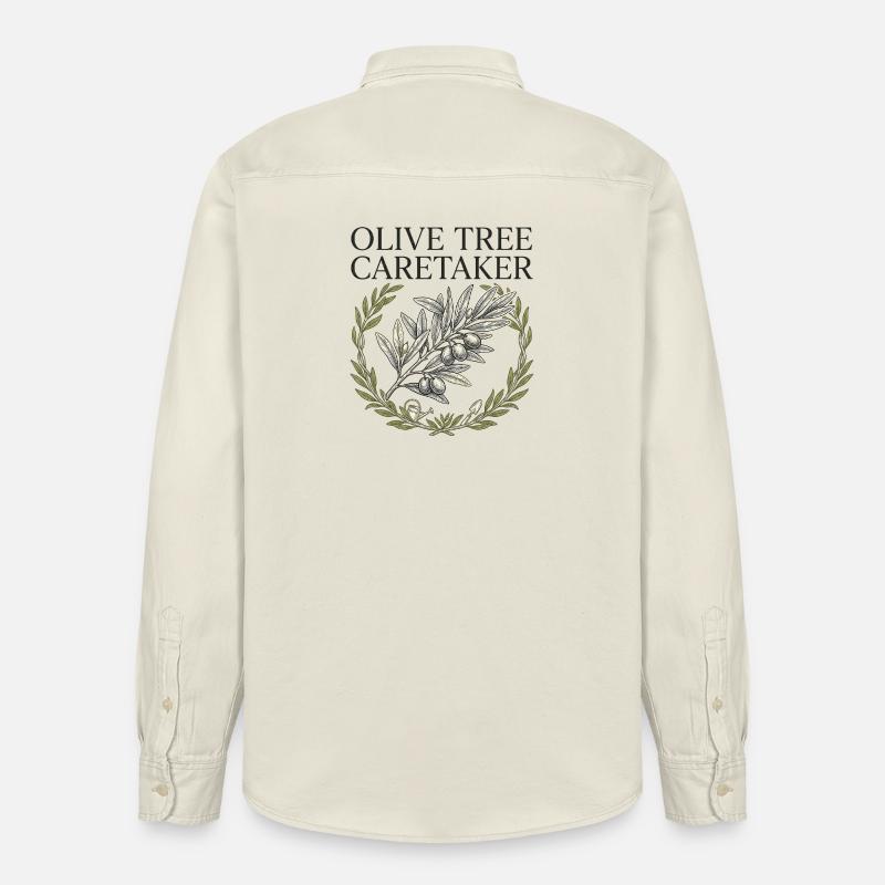Gardien d’Olive Tree - Chemise unisexe coupe décontractée bio Stanley/Stella - écru doux
