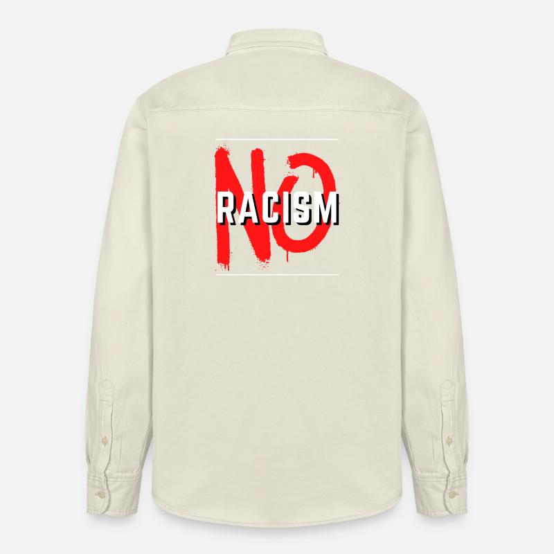 No Racism Statement - Relaxed Fit Unisex Organic Hemd von Stanley/Stella - Natur