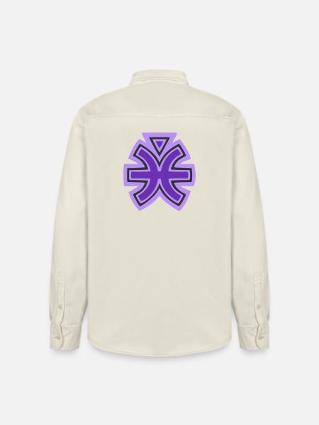 Pisces and Water Tribal Symbol - Relaxed Fit Unisex Organic Shirt by Stanley/Stella - soft Ecru