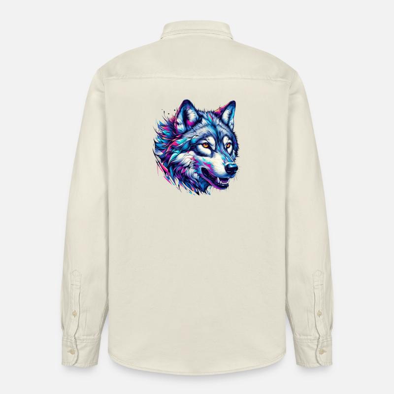 Wolf - Relaxed Fit Unisex Organic Hemd von Stanley/Stella - Natur