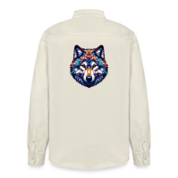 Wolf - Relaxed Fit Unisex Organic Hemd von Stanley/Stella - Natur - Hinten - AI Model Male 178 light (178cm)