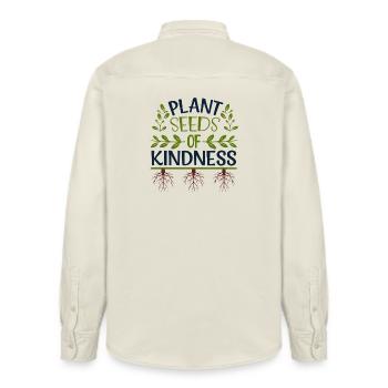 Samen der Güte pflanzen - Relaxed Fit Unisex Organic Hemd von Stanley/Stella - Natur - Hinten - AI Model Male 178 light (178cm)