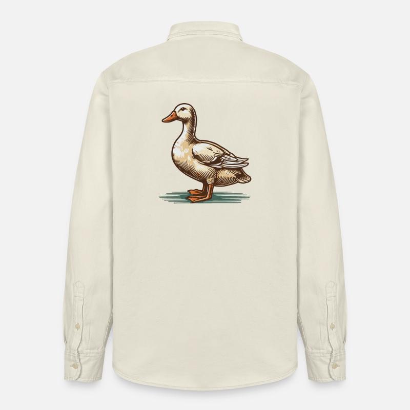 Canard - Chemise unisexe coupe décontractée bio Stanley/Stella - écru doux