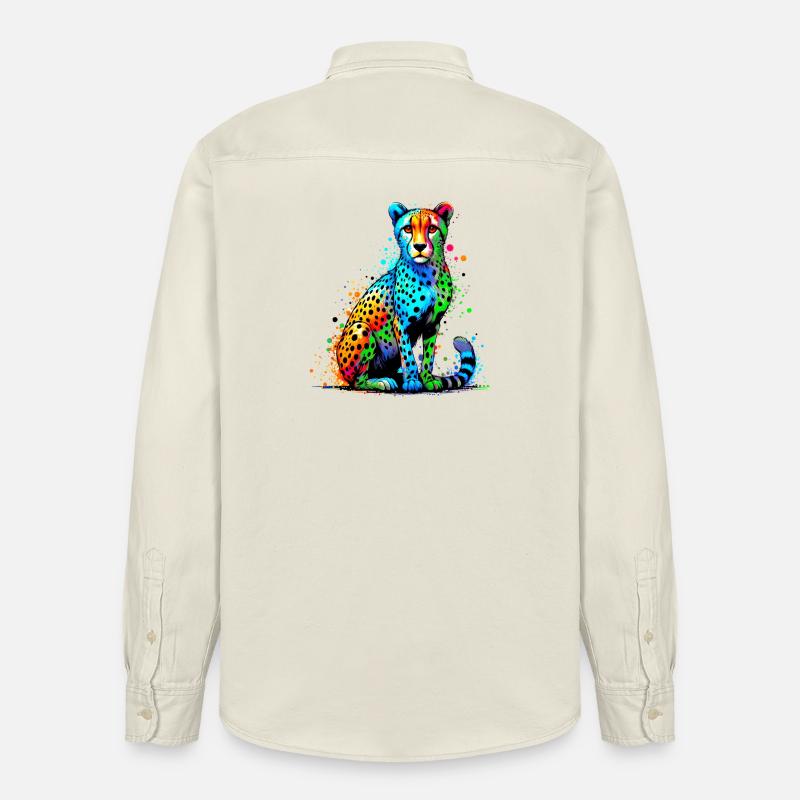 Gepard - Relaxed Fit Unisex Organic Hemd von Stanley/Stella - Natur