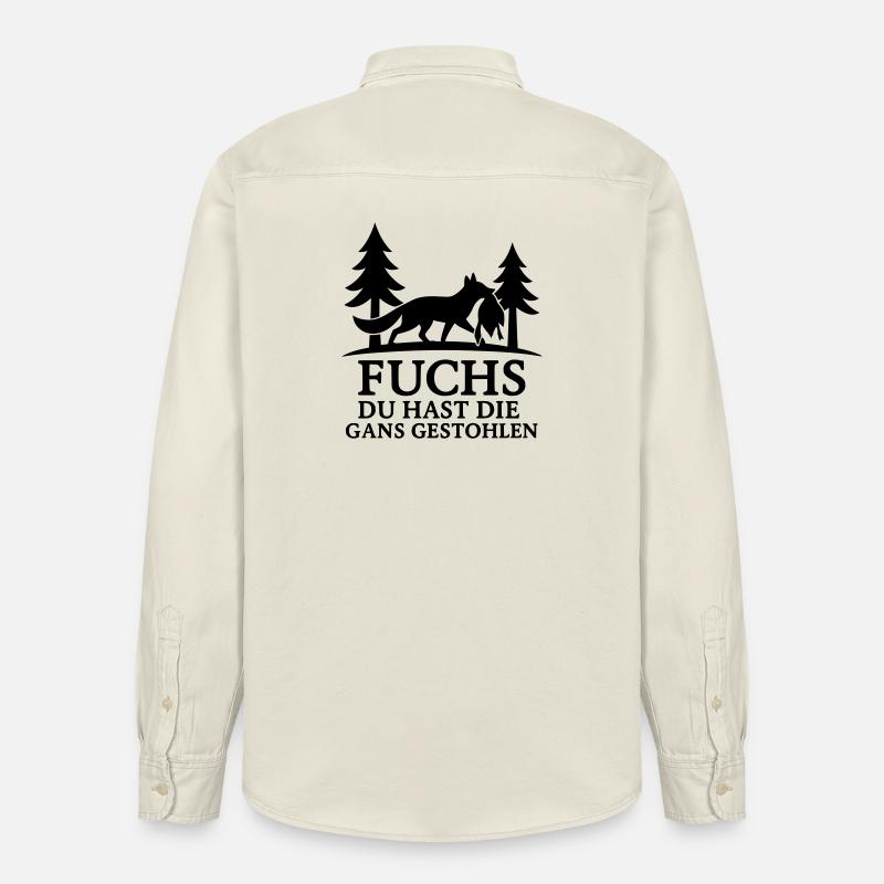 fuchs gans gestohlen - Relaxed Fit Unisex Organic Hemd von Stanley/Stella - Natur