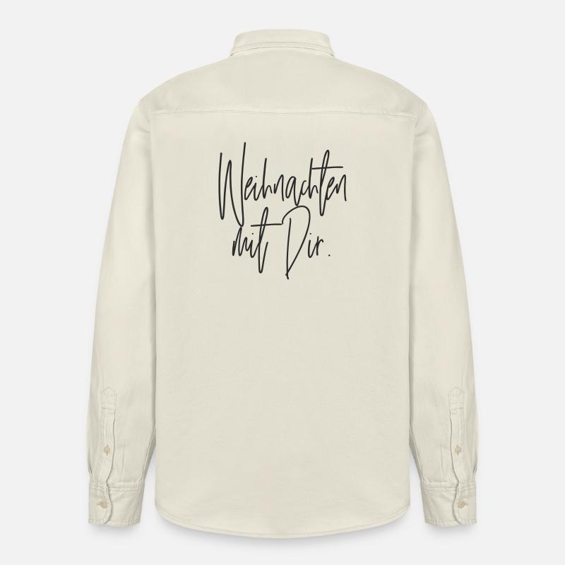 Weihnachten mit Dir Handschrift - Relaxed Fit Unisex Organic Hemd von Stanley/Stella - Natur