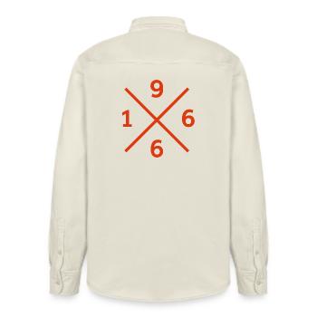 Sweat à capuche, sac, tablier des fans de football 1966 - Chemise unisexe coupe décontractée bio Stanley/Stella - écru doux - Dos - AI Model Male 178 light (178cm)