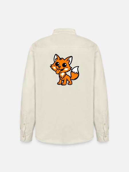 Fuchs Comic - Relaxed Fit Unisex Organic Hemd von Stanley/Stella - Natur