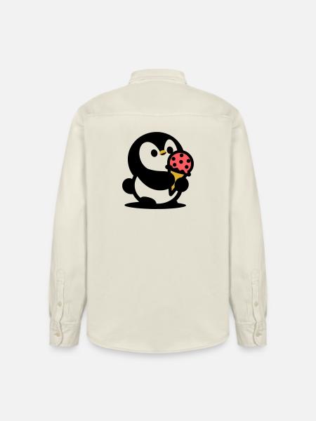Kleiner Pinguin mit Eis - Relaxed Fit Unisex Organic Shirt by Stanley/Stella - soft Ecru