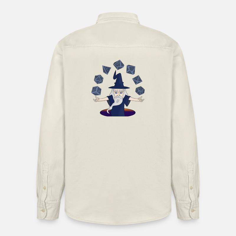 Ein Zauberer mit schwebenden Würfeln - Relaxed Fit Unisex Organic Hemd von Stanley/Stella - Natur
