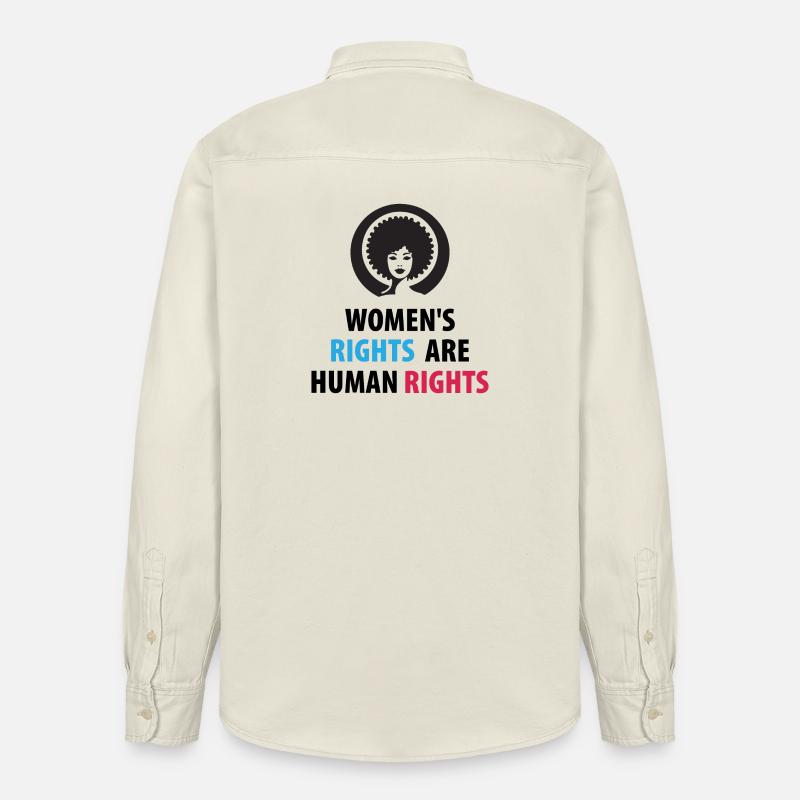 I diritti delle donne sono diritti umani - Camicia unisex vestibilità rilassata bio di Stanley/Stella - ecru morbido