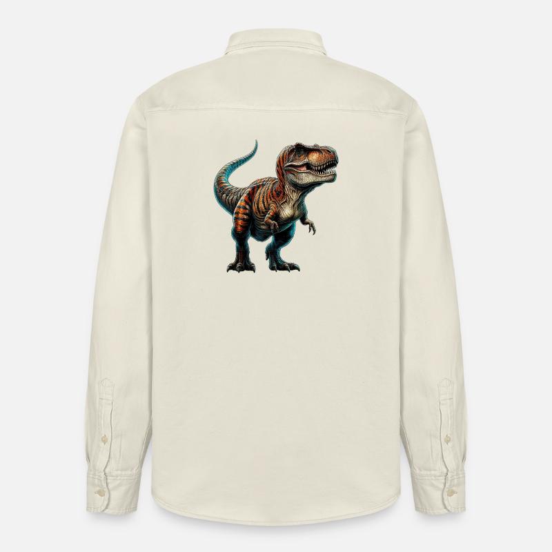 Dinosaurier - Relaxed Fit Unisex Organic Hemd von Stanley/Stella - Natur
