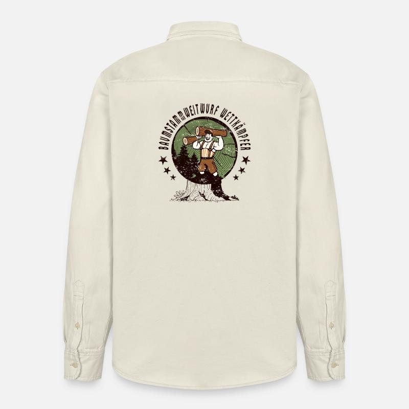 Compétiteurs de lancer de tronc d’arbre - Chemise unisexe coupe décontractée bio Stanley/Stella - écru doux