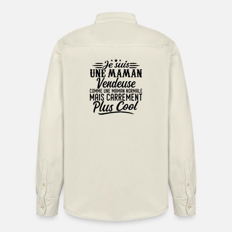 Mutter Verkäuferin: normal, aber knallharter - Relaxed Fit Unisex Organic Hemd von Stanley/Stella - Natur