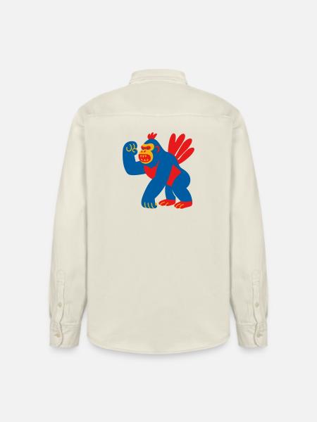 Popart Fantasy Gorilla - Relaxed Fit Unisex Organic Shirt by Stanley/Stella - soft Ecru