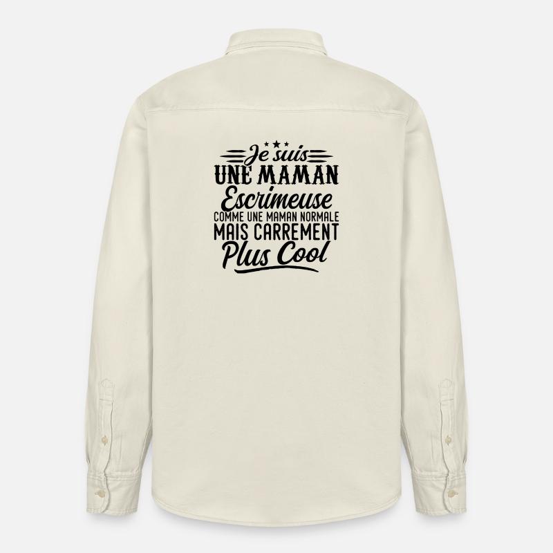 Fechter-Mutter: normal, aber cooler - Relaxed Fit Unisex Organic Hemd von Stanley/Stella - Natur
