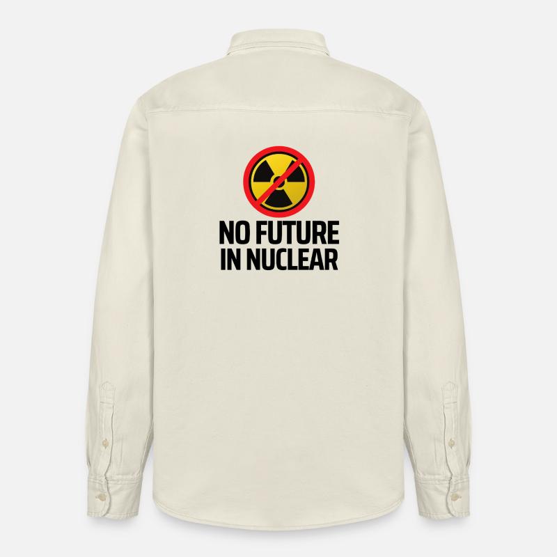 No nuclear power - Relaxed Fit Unisex Organic Shirt by Stanley/Stella - soft Ecru