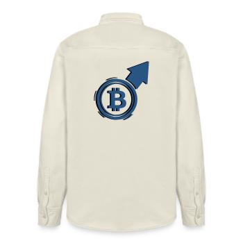 Bitcoin Bull Run Arrow To The Moon - Chemise unisexe coupe décontractée bio Stanley/Stella - écru doux - Dos - AI Model Male 178 light (178cm)