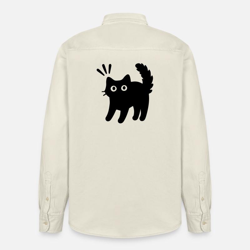 Chat Chat - Chemise unisexe coupe décontractée bio Stanley/Stella - écru doux