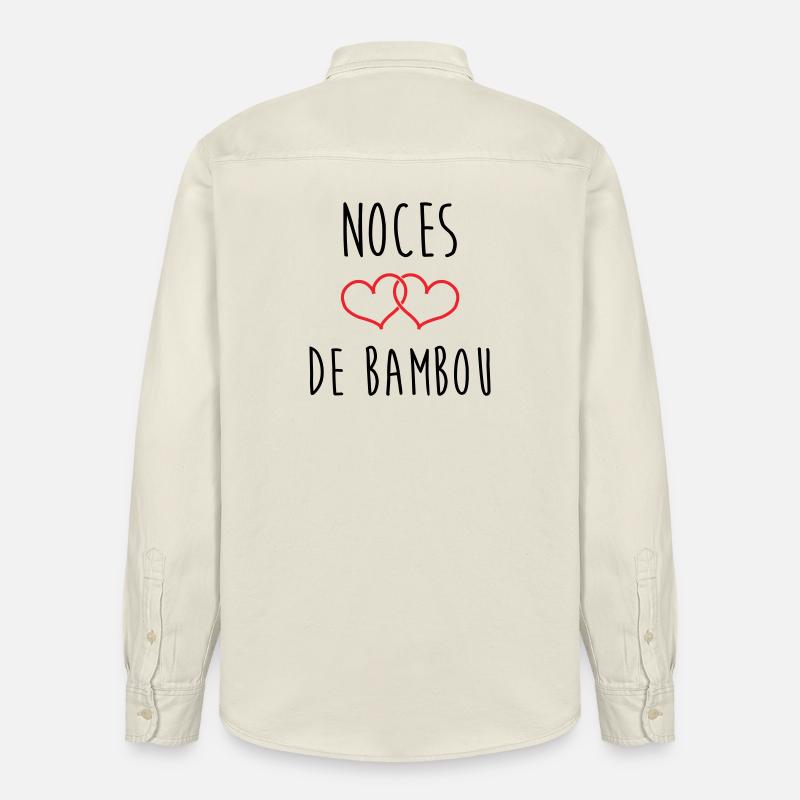 Bambushochzeit 79 Jahre Ehe - Relaxed Fit Unisex Organic Hemd von Stanley/Stella - Natur