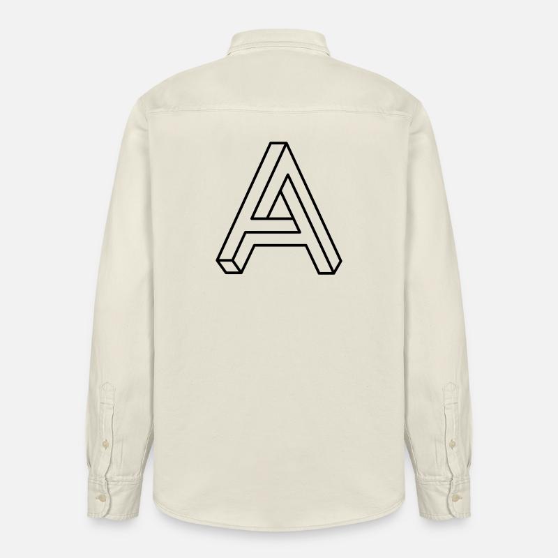 Forme Impossible – Conception d’illusion d’optique - Chemise unisexe coupe décontractée bio Stanley/Stella - écru doux