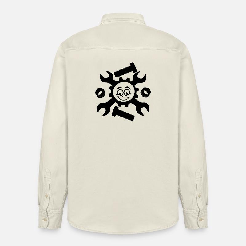 Mechanisches Gesicht - Relaxed Fit Unisex Organic Hemd von Stanley/Stella - Natur