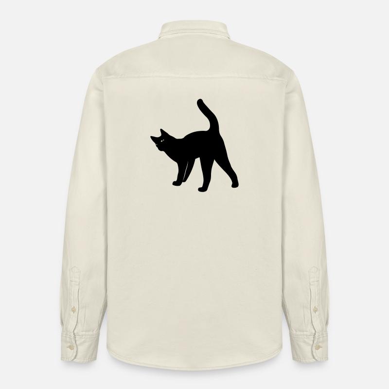 Chat chat - Chemise unisexe coupe décontractée bio Stanley/Stella - écru doux