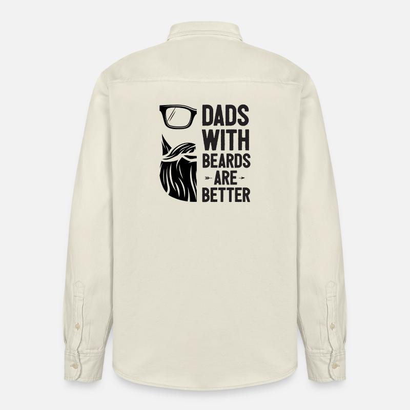 Väter mit Bärten sind besser - Relaxed Fit Unisex Organic Hemd von Stanley/Stella - Natur