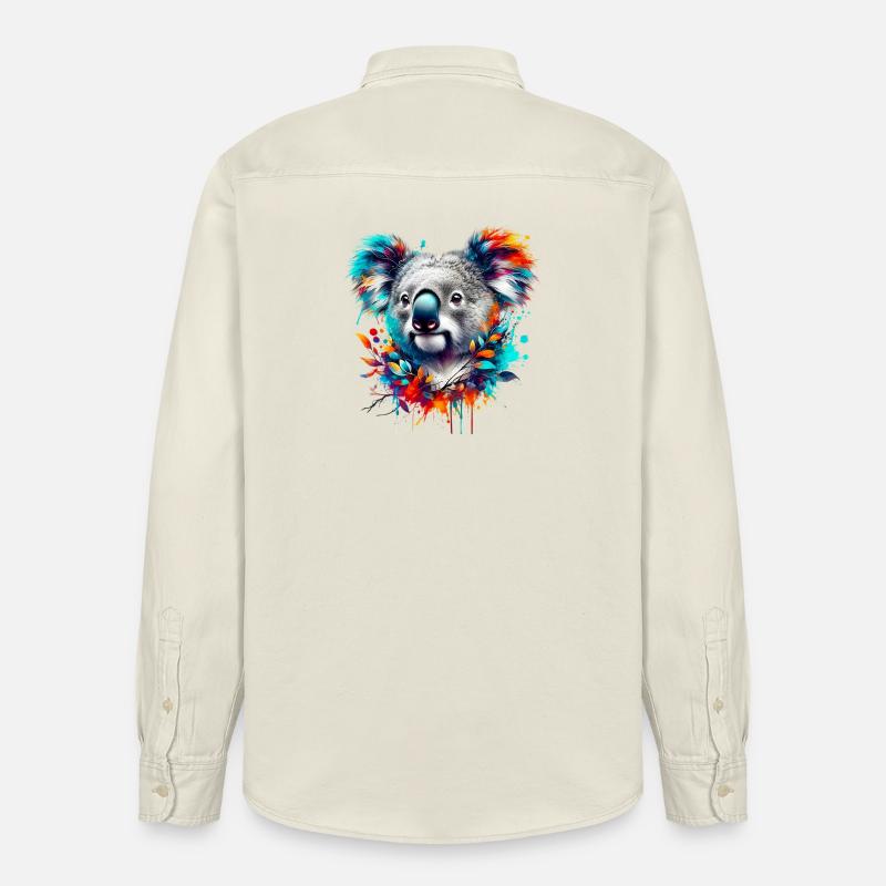 Koala - Chemise unisexe coupe décontractée bio Stanley/Stella - écru doux
