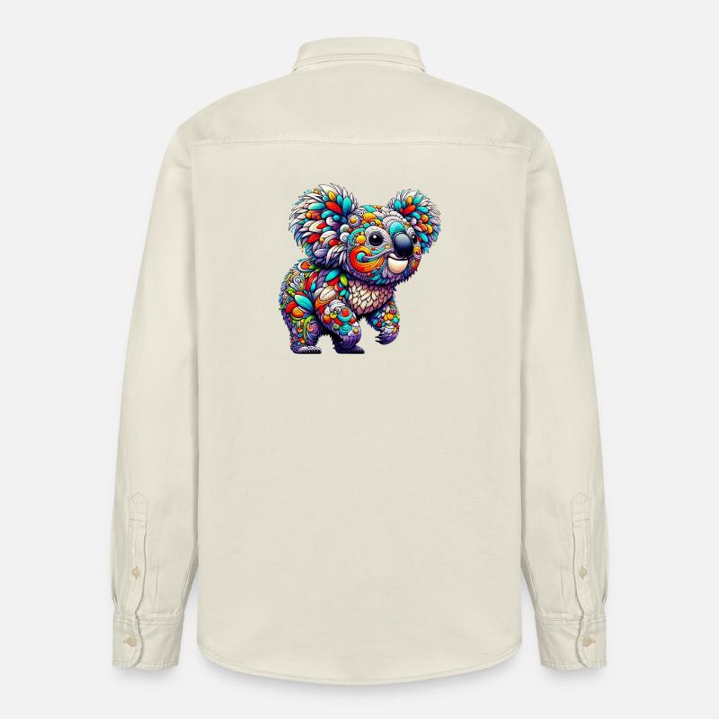 Koala - Relaxed Fit Unisex Organic Hemd von Stanley/Stella - Natur