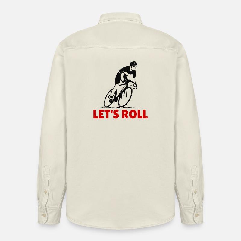Dynamischer Radfahrer Silhouette - Relaxed Fit Unisex Organic Hemd von Stanley/Stella - Natur