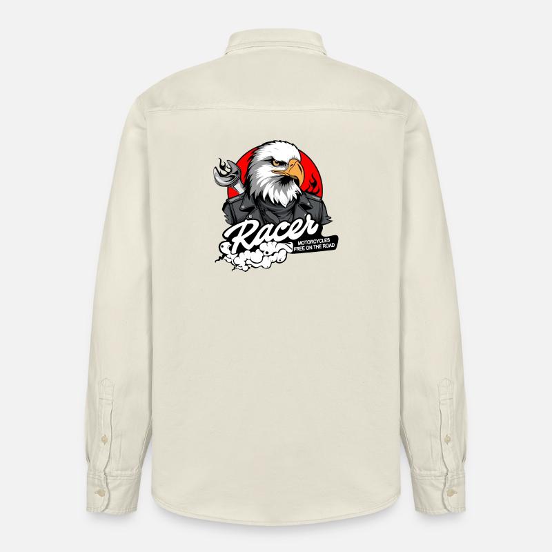 BIKER EAGLE - Chemise unisexe coupe décontractée bio Stanley/Stella - écru doux
