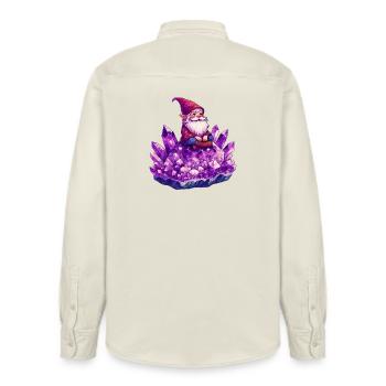 Gnom - Relaxed Fit Unisex Organic Hemd von Stanley/Stella - Natur - Hinten - AI Model Male 178 light (178cm)