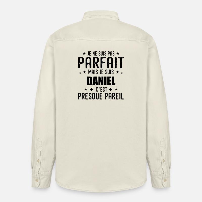 Daniel: authentisch, unvollkommen, oberflächlich, perfekt - Relaxed Fit Unisex Organic Hemd von Stanley/Stella - Natur