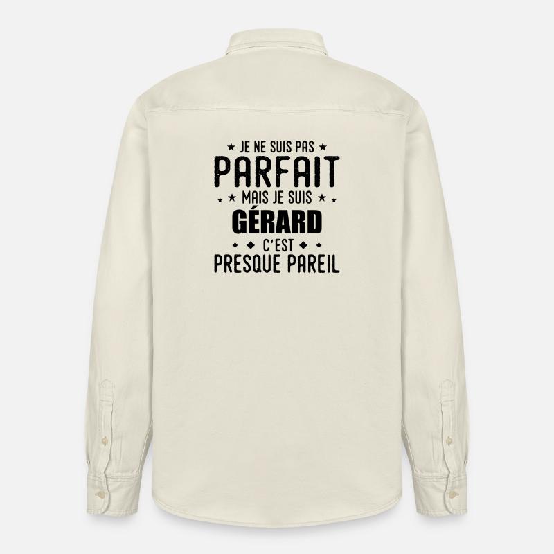 Gérard: authentisch, unvollkommen, oberflächlich, perfekt - Relaxed Fit Unisex Organic Hemd von Stanley/Stella - Natur