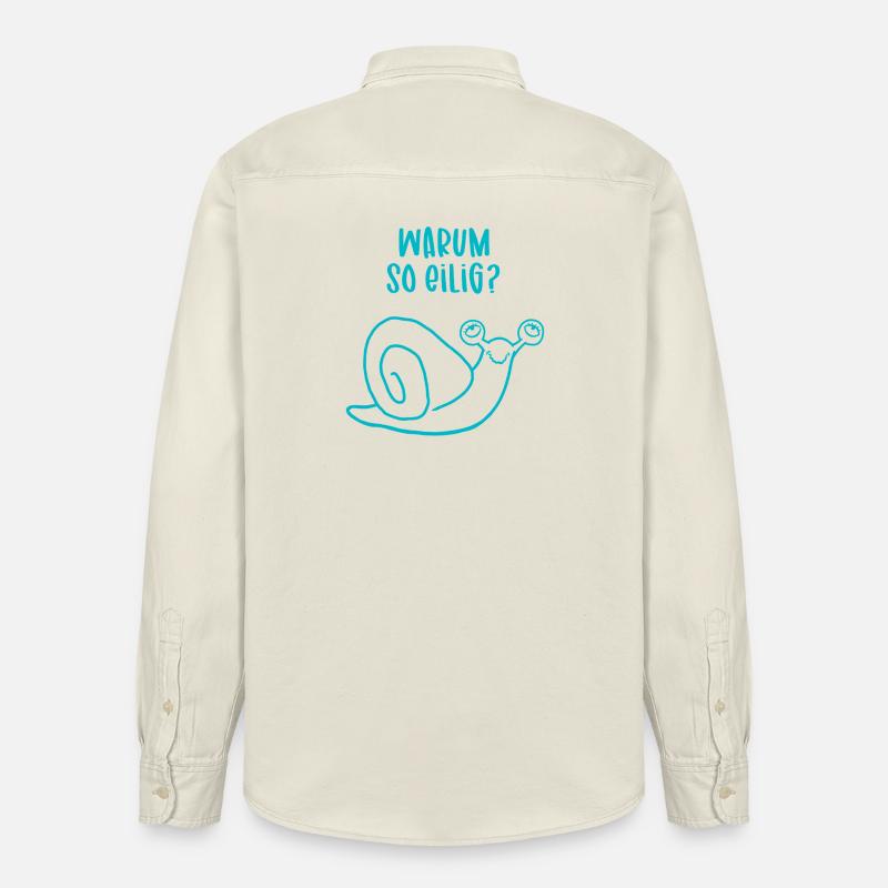 Relaxte Schnecke - Warum so eilig? - Relaxed Fit Unisex Organic Hemd von Stanley/Stella - Natur