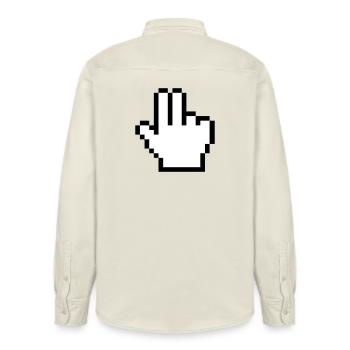 Maushand 2 Finger - Relaxed Fit Unisex Organic Hemd von Stanley/Stella - Natur - Hinten - AI Model Male 178 light (178cm)