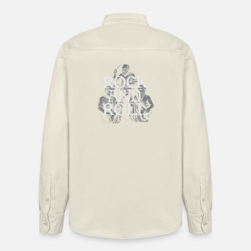 Classic Rock and Roll Philosophenband - Relaxed Fit Unisex Organic Hemd von Stanley/Stella - Natur