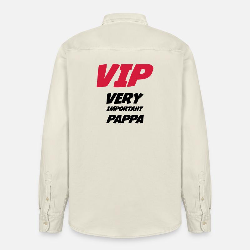 VIP Very Important Pappa - Relaxed Fit Unisex Organic Hemd von Stanley/Stella - Natur