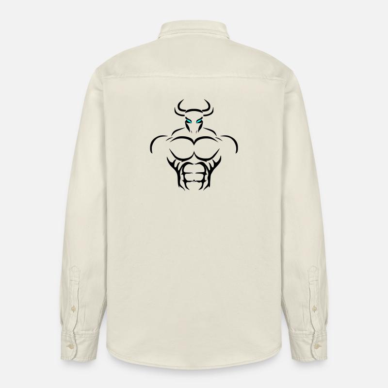 Alpha Taurus Deluxe - Relaxed Fit Unisex Organic Hemd von Stanley/Stella - Natur