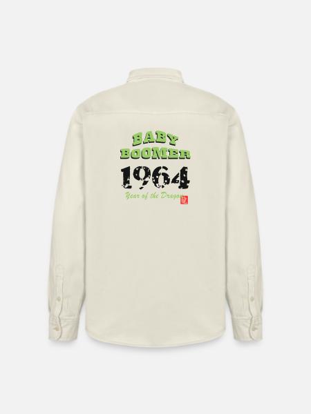 Baby Boomer 1964 - Relaxed Fit Unisex Organic Hemd von Stanley/Stella - Natur