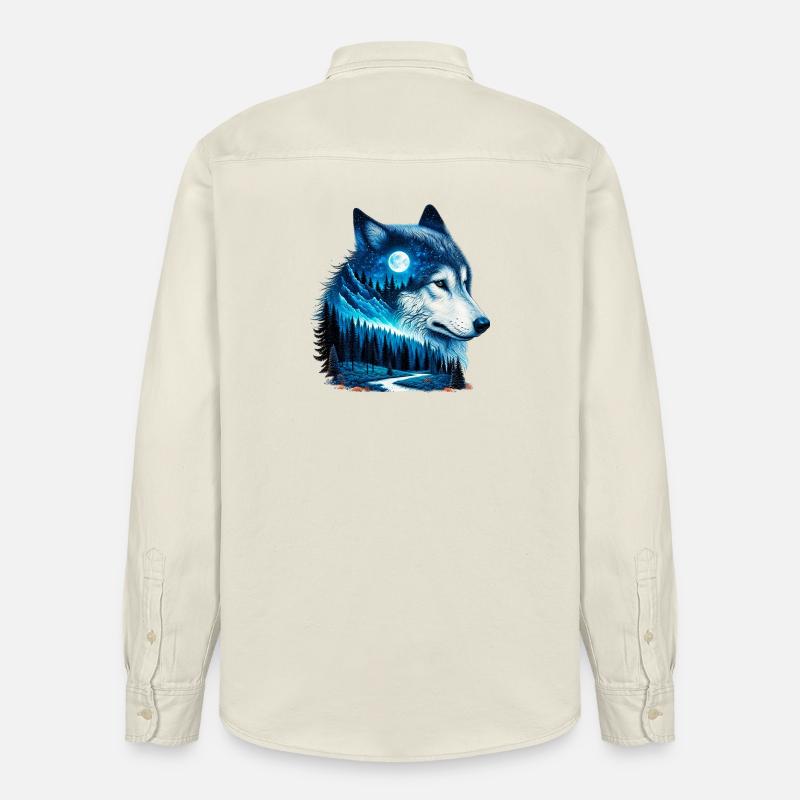 Wolf - Relaxed Fit Unisex Organic Hemd von Stanley/Stella - Natur