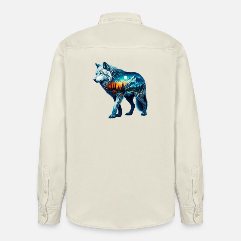 Wolf - Relaxed Fit Unisex Organic Hemd von Stanley/Stella - Natur