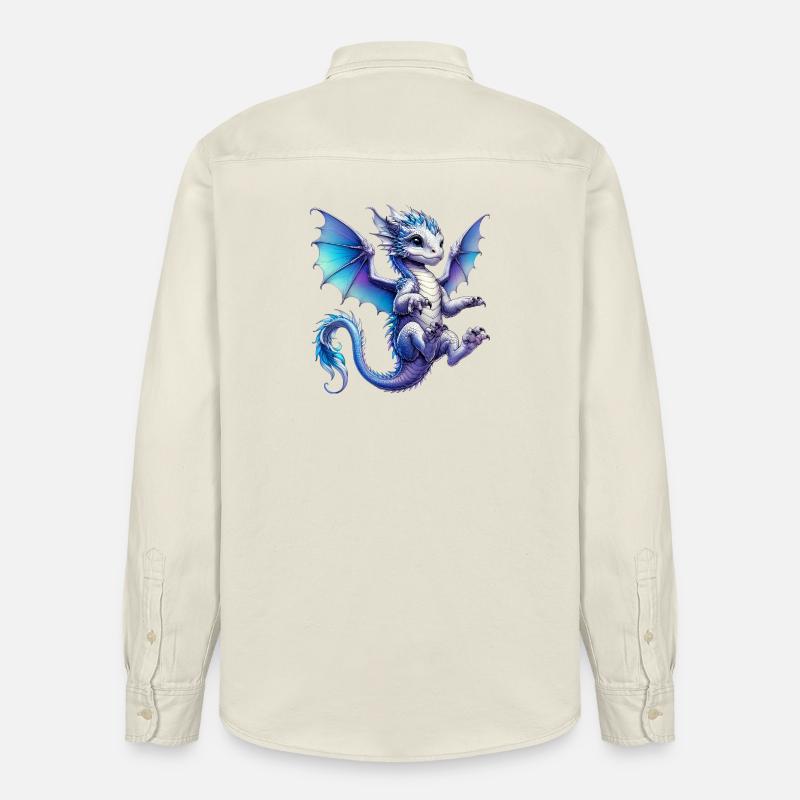 Drache - Relaxed Fit Unisex Organic Hemd von Stanley/Stella - Natur