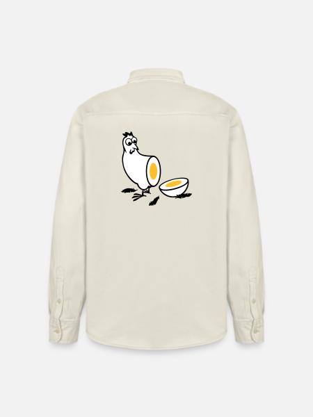 Huhn oder Ei - Relaxed Fit Unisex Organic Hemd von Stanley/Stella - Natur
