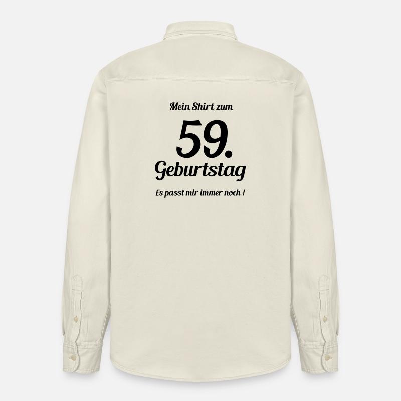 Passt seit 59 - Relaxed Fit Unisex Organic Hemd von Stanley/Stella - Natur