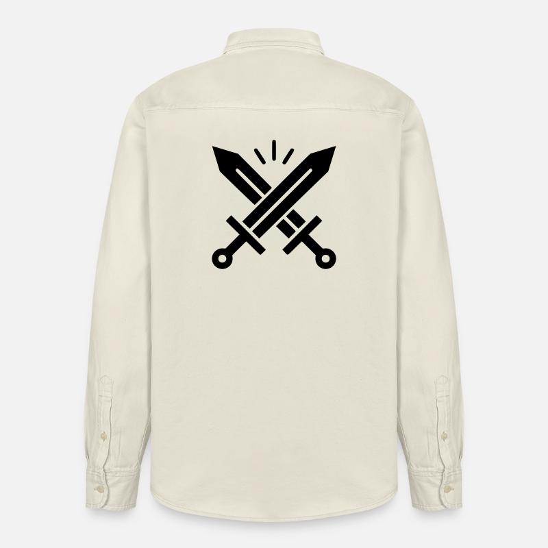 Blason des Épées Croisées - Chemise unisexe coupe décontractée bio Stanley/Stella - écru doux